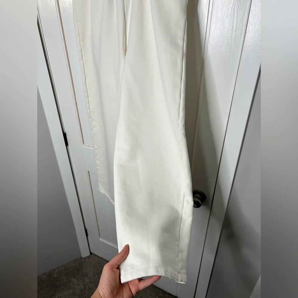 Velour Garments 600 GSM 'Bone White' Straight-leg Pants × 1